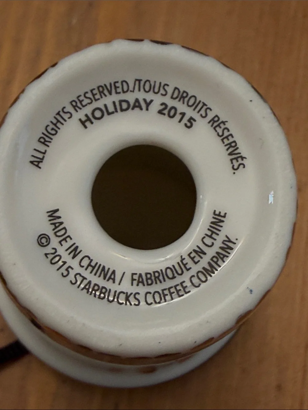 Starbucks Texas Mosaic Ornament 2015 - Gold, Black & White & Gold